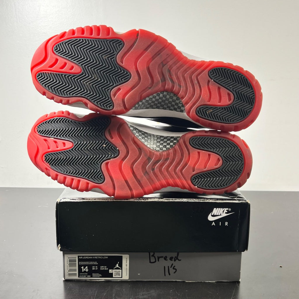 Jordan 11 Retro Low Concord Bred 14 (Moderately Worn Pre-Owned)JordanWhite/Gym Red-Black-True Red - Image 6