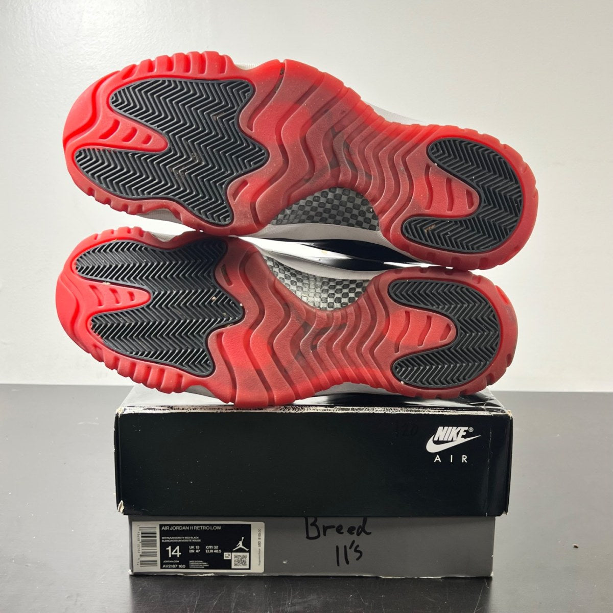 Jordan 11 Retro Low Concord Bred 14 (Moderately Worn Pre-Owned)JordanWhite/Gym Red-Black-True Red - Image 6