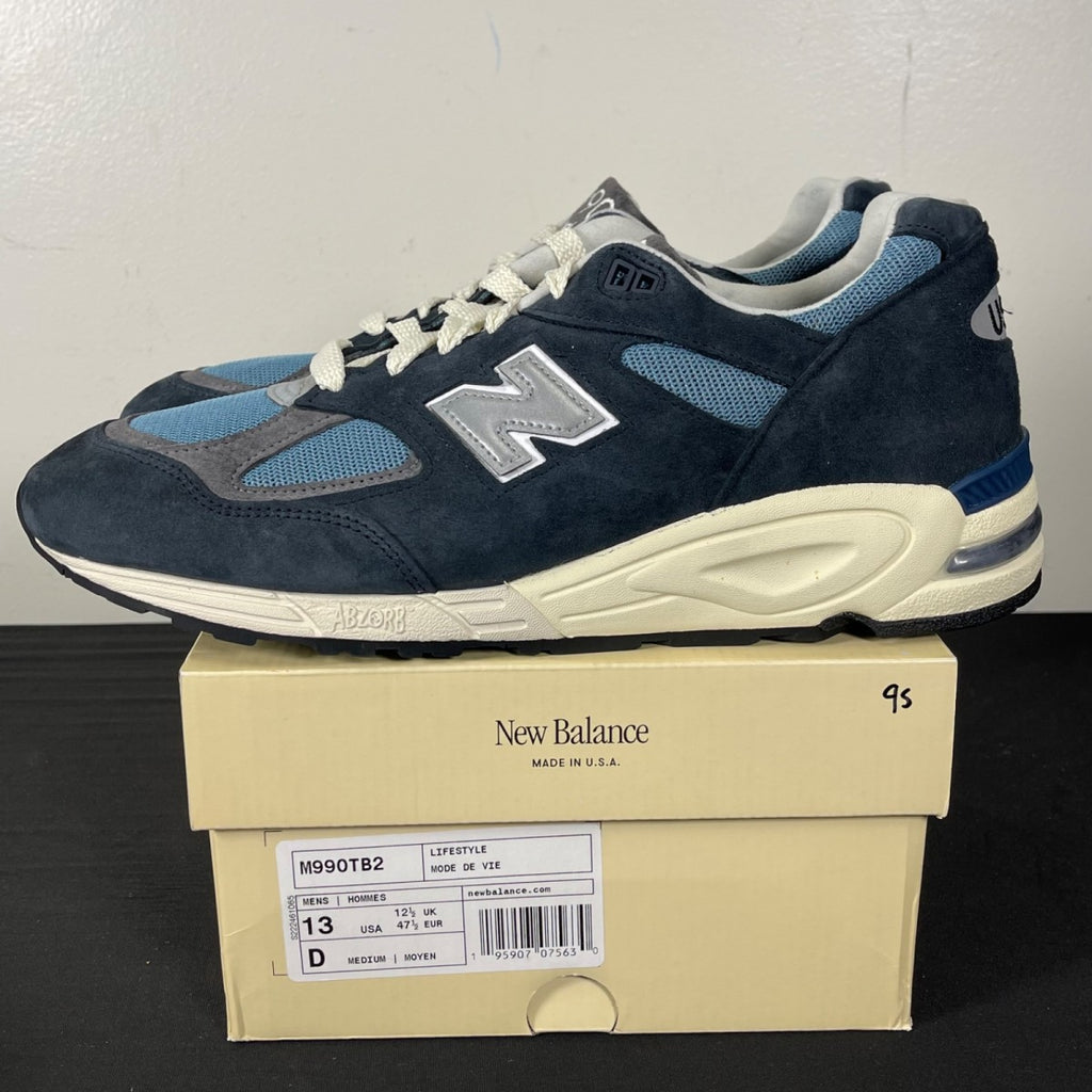 New Balance 990v2 MiUSA Teddy Santis Navy Castlerock 13 (Moderately Worn Pre-Owned)New BalanceNavy/Castlerock - Image 3