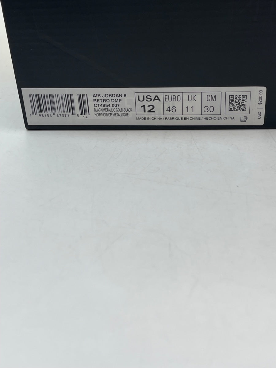 Jordan 6 Retro DMP (2020) 12 (Moderately Worn Pre-Owned)JordanBlack/Metallic Gold - Image 9