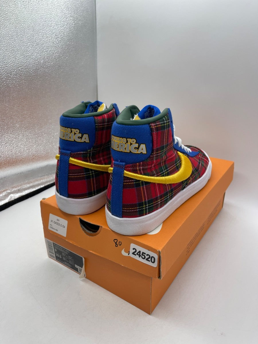 Nike Blazer Mid 77 Vintage Coming to America 9 (Moderately Worn Pre-Owned)NikeRed/Yellow-Royal-Green - Image 5