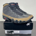 Jordan 9 Retro Olive (2024) 13 (Moderately Worn Pre-Owned)JordanBlack/True Red/Light Olive - Image 1