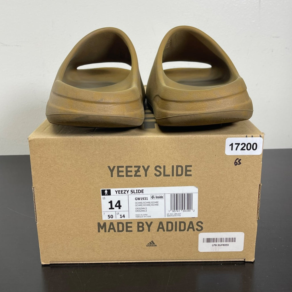 adidas Yeezy Slide Ochre 14 (Moderately Worn Pre-Owned)adidasOchre/Ochre/Ochre - Image 4
