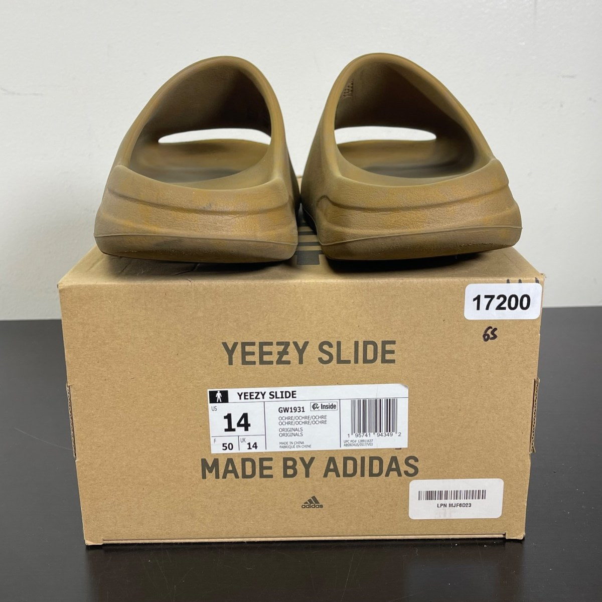 adidas Yeezy Slide Ochre 14 (Moderately Worn Pre-Owned)adidasOchre/Ochre/Ochre - Image 4