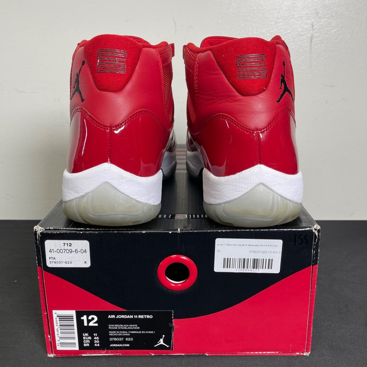 Jordan 11 Retro Win Like 96 12 (Moderately Worn Pre-Owned)JordanGym Red/Black-White - Image 4