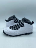 Jordan 10 Retro OG Steel (2025) 14 (Moderately Worn Pre-Owned)JordanWhite/Black-Light Steel Grey - Image 1