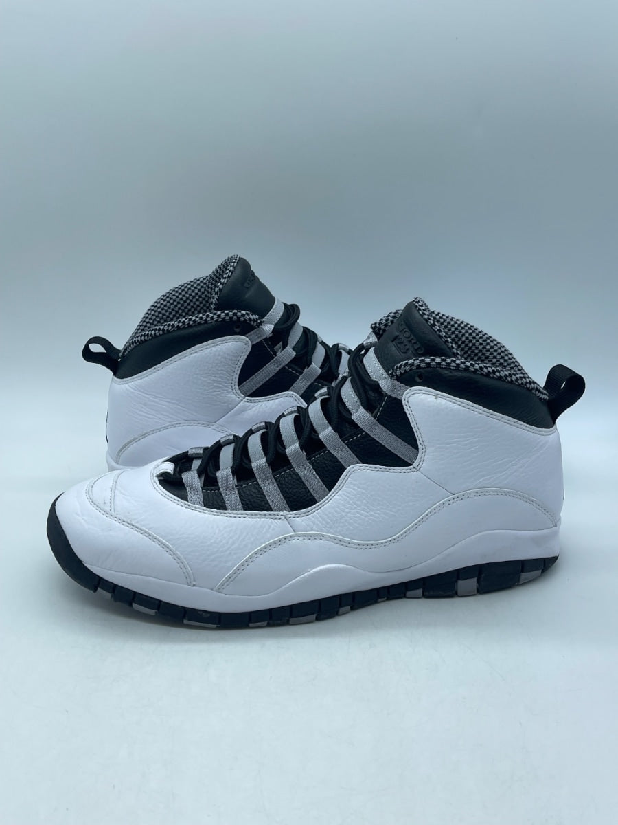 Jordan 10 Retro OG Steel (2025) 14 (Moderately Worn Pre-Owned)JordanWhite/Black-Light Steel Grey - Image 1
