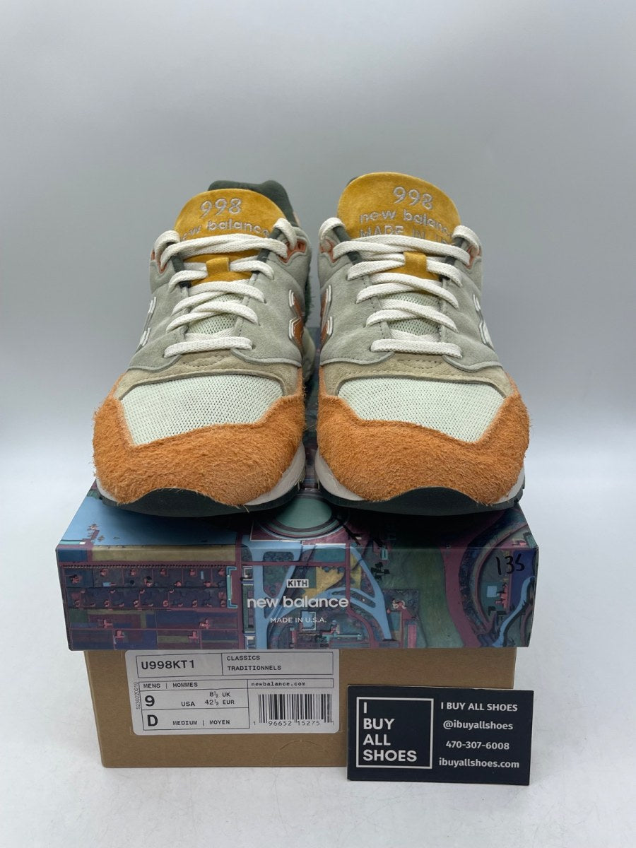 New Balance 998 Ronnie Fieg & Frank Lloyd Wright Foundation Broadacre City Aloe Wash 9 (Moderately Worn Pre-Owned) - Image 2