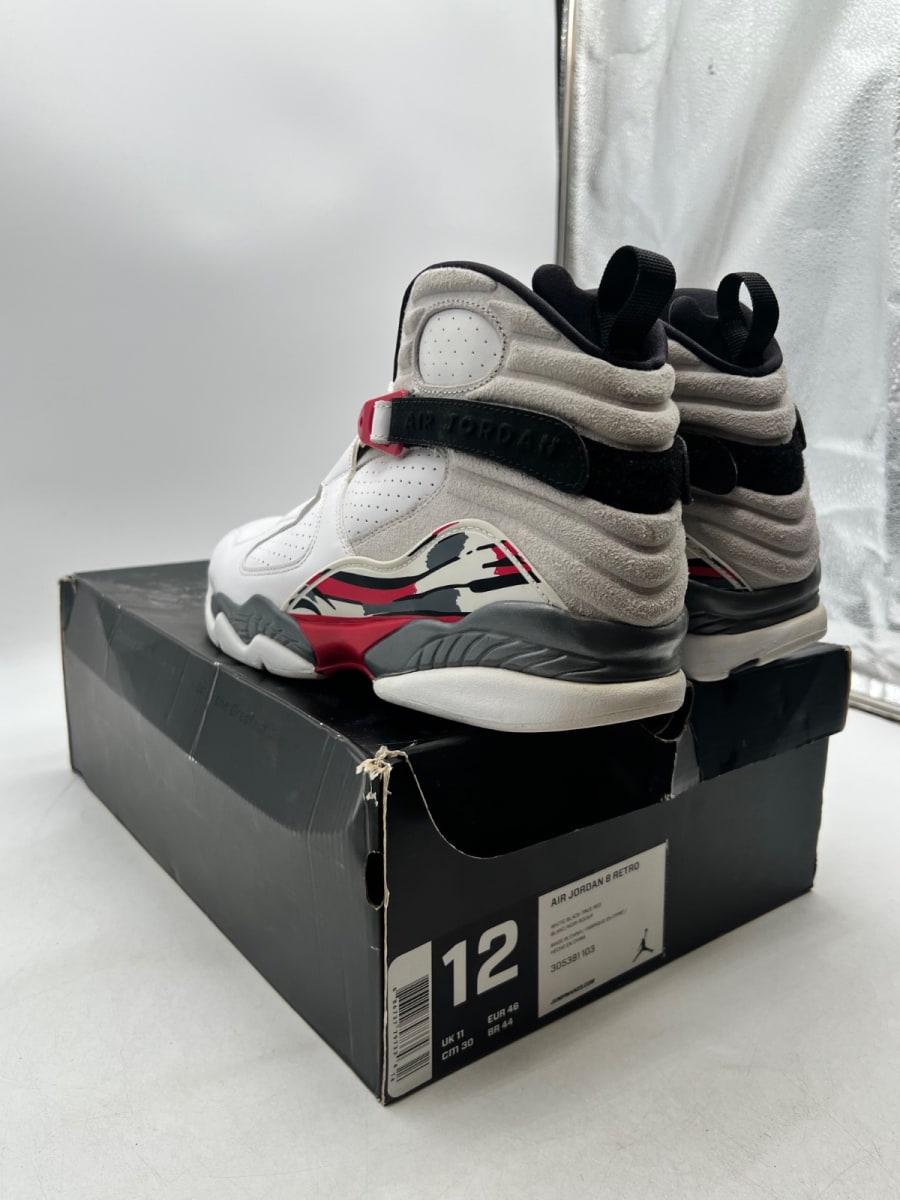 Jordan 8 Retro Bugs Bunny (2013) 12 (Lightly Worn Pre-Owned)JordanWhite/Hyper Blue-True Red-Flint Grey - Image 4