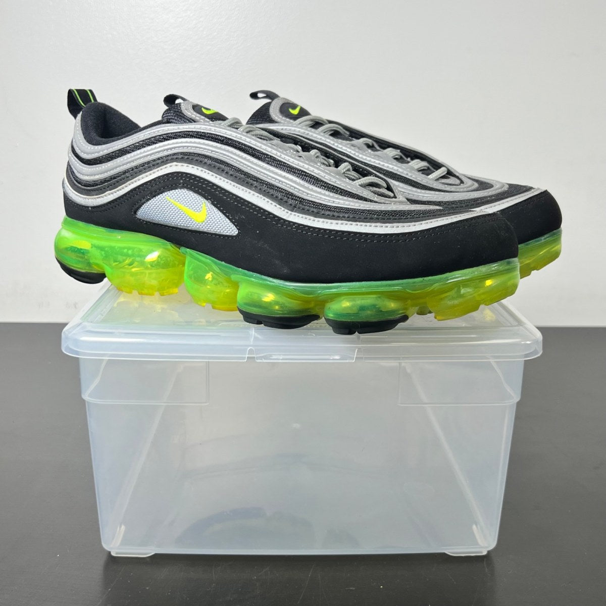 Nike Air VaporMax 97 Japan 11 (Lightly Worn Pre-Owned)NikeBlack/Volt-Metallic Silver-White - Image 1