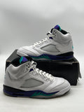 Jordan 5 Retro Grape (2025) 12 (Moderately Worn Pre-Owned)JordanWhite/Grape Ice-New Emerald - Image 1