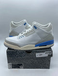 Jordan 3 Retro Lucky Shorts 11 (Moderately Worn Pre-Owned)JordanSummit White/Hydrogen Blue-Legend Blue-Photon Dust-Pure Platinum-Sail - Image 1