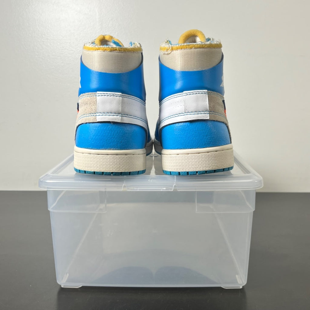Jordan 1 Retro High Off-White University Blue 10.5 (Moderately Worn Pre-Owned)JordanWhite/Dark Powder Blue-Cone - Image 6