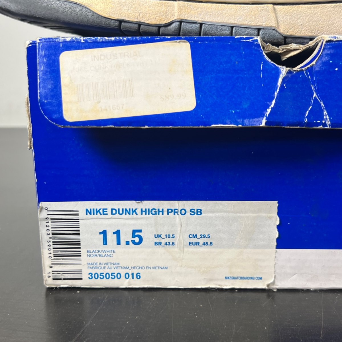 Nike SB Dunk High Venom (2008) 11.5 (Heavily Worn Pre-Owned)NikeBlack/White - Image 4