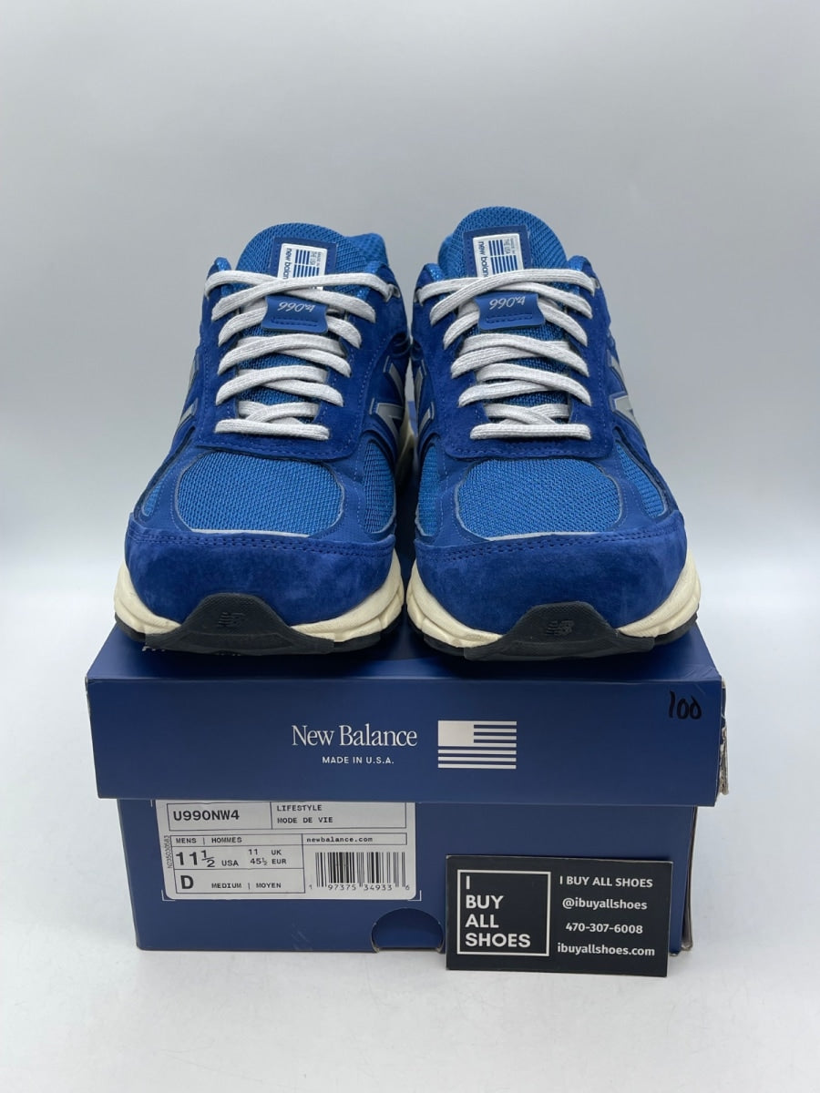 Aimé Leon Dore x New Balance 990v4 Made in USA 'Blue' 11.5 (Moderately Worn Pre-Owned) - Image 2