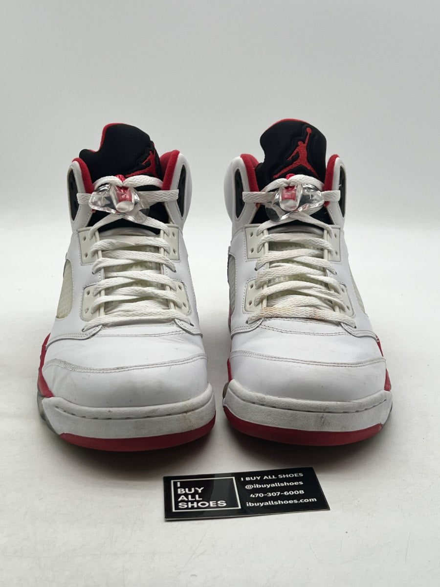 Jordan 5 Retro Fire Red Black Tongue (2013) 13 (Lightly Worn Pre-Owned) - Image 2