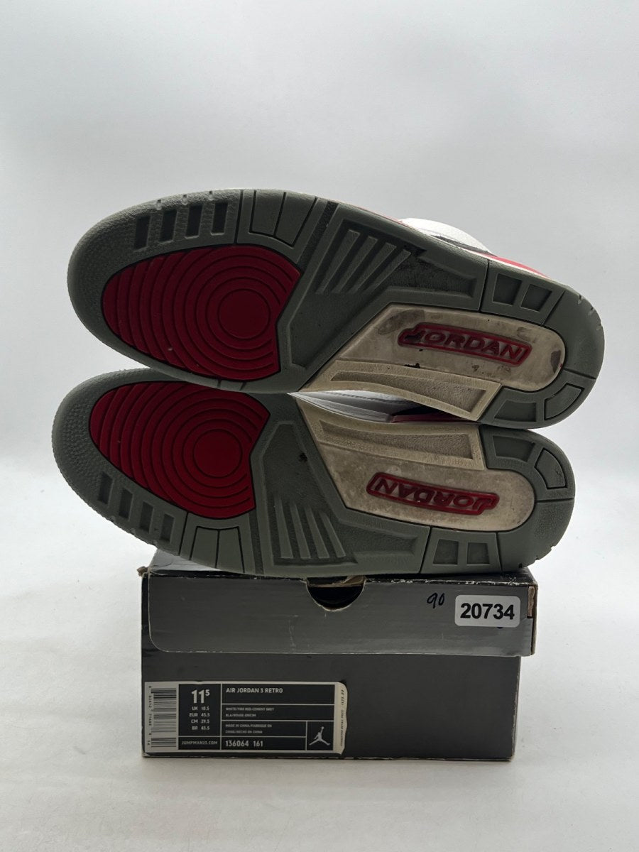 Jordan 3 Retro Fire Red (2007) 11.5 (Heavily Worn Pre-Owned) - Image 6