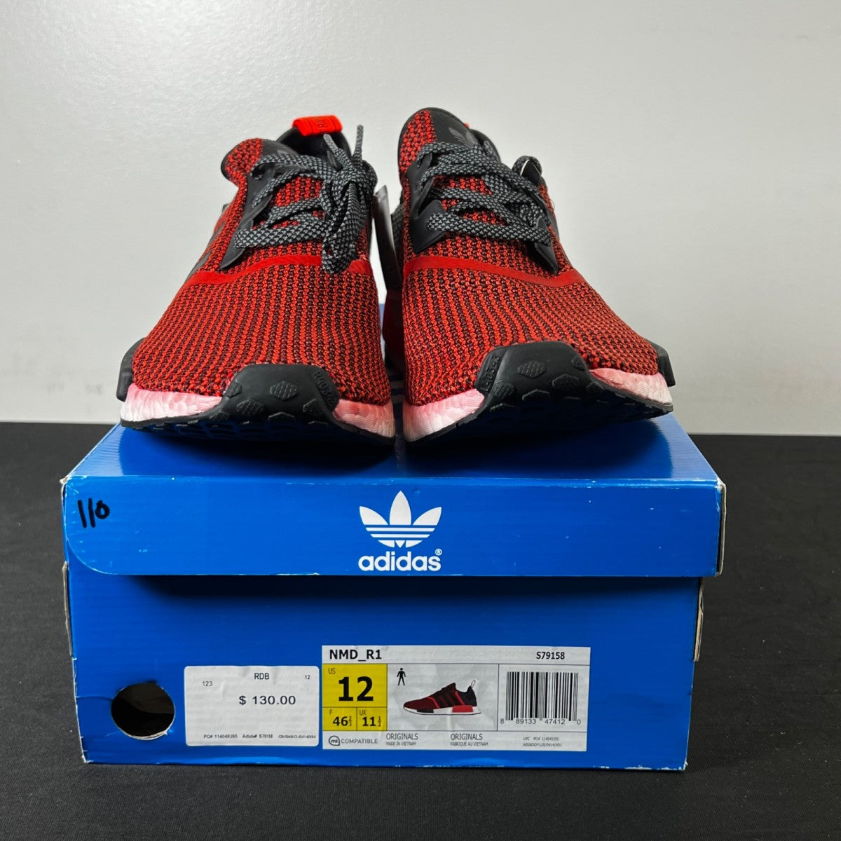 adidas NMD R1 Lush Red 12 (New Pre-Owned)adidasLush Red/Core Black/White - Image 2