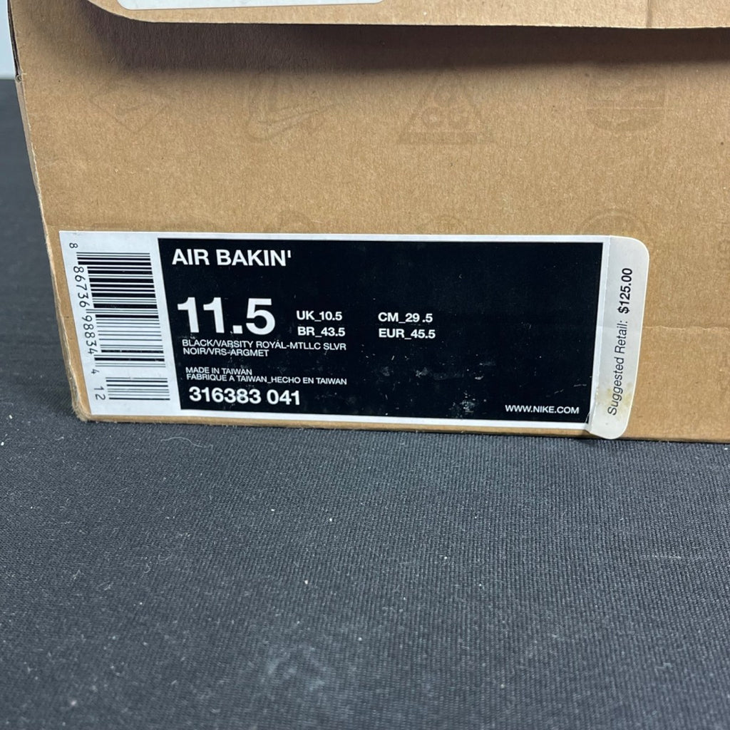 Nike Air Bakin Black Varsity Royal (2008) (Size 11.5) - Image 7