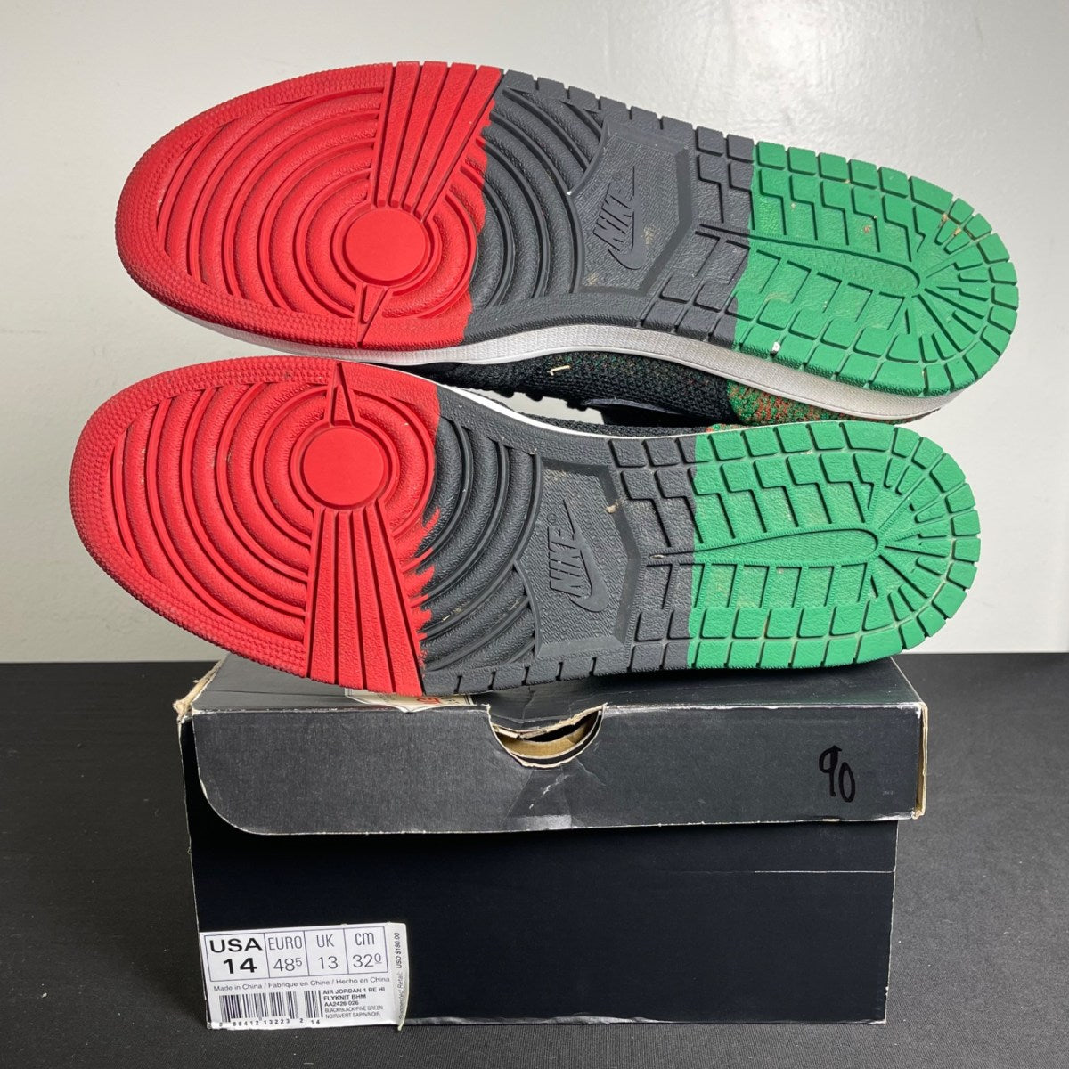 Jordan 1 Retro High Flyknit Black History Month (2018) (Size 14) - Image 5