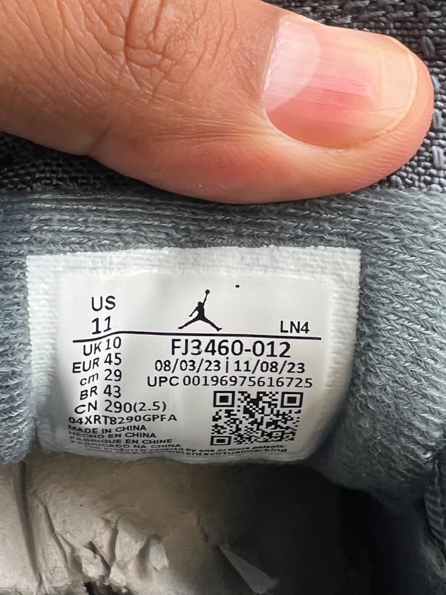 Jordan 14 Retro Flint Grey 11 (Lightly Worn Pre-Owned) - Image 9