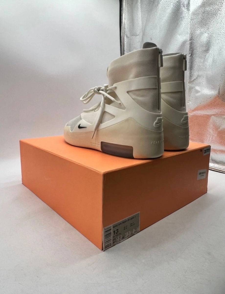 Nike Air Fear Of God 1 Sail Black 13 (Lightly Worn Pre-Owned)NikeSail/Black - Image 3