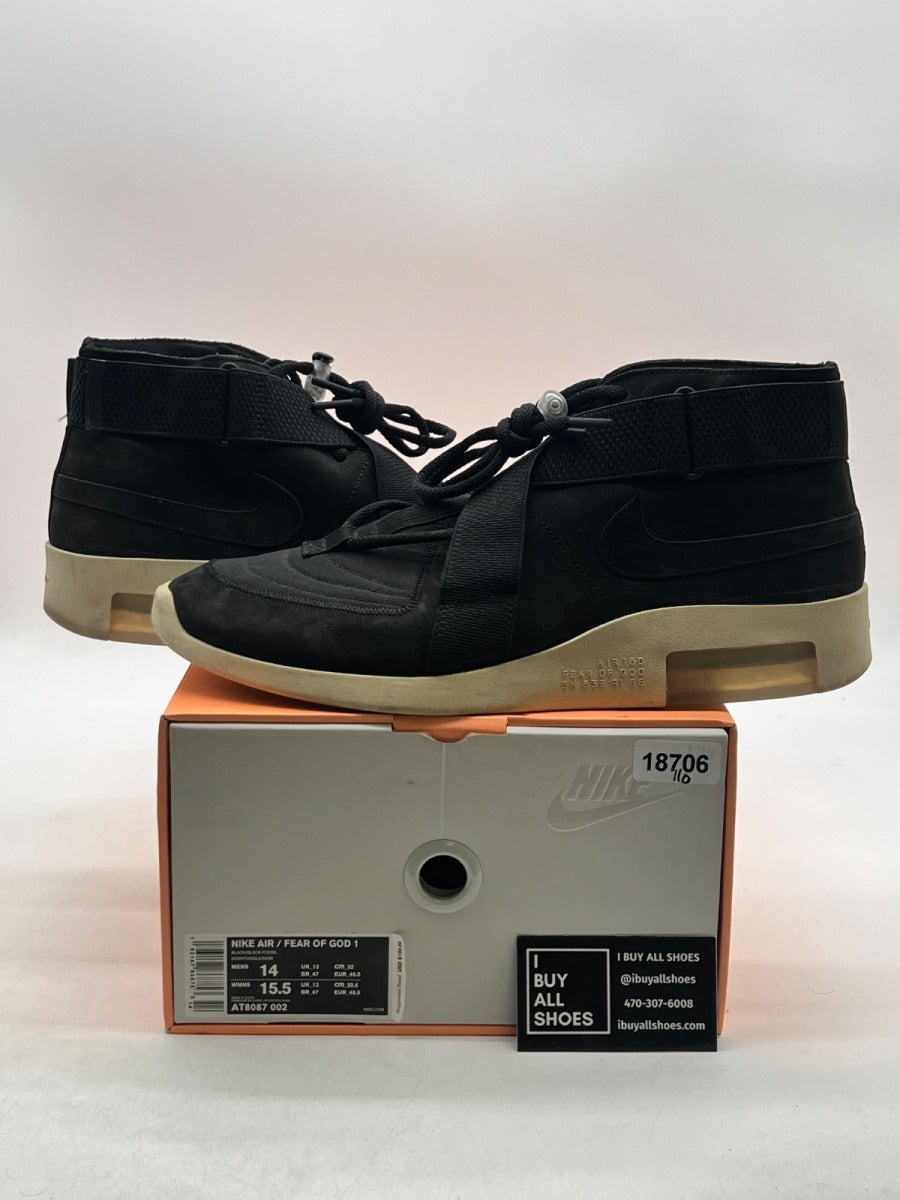 Nike Air Fear Of God Raid Black 14 (Moderately Worn Pre-Owned) - Image 1