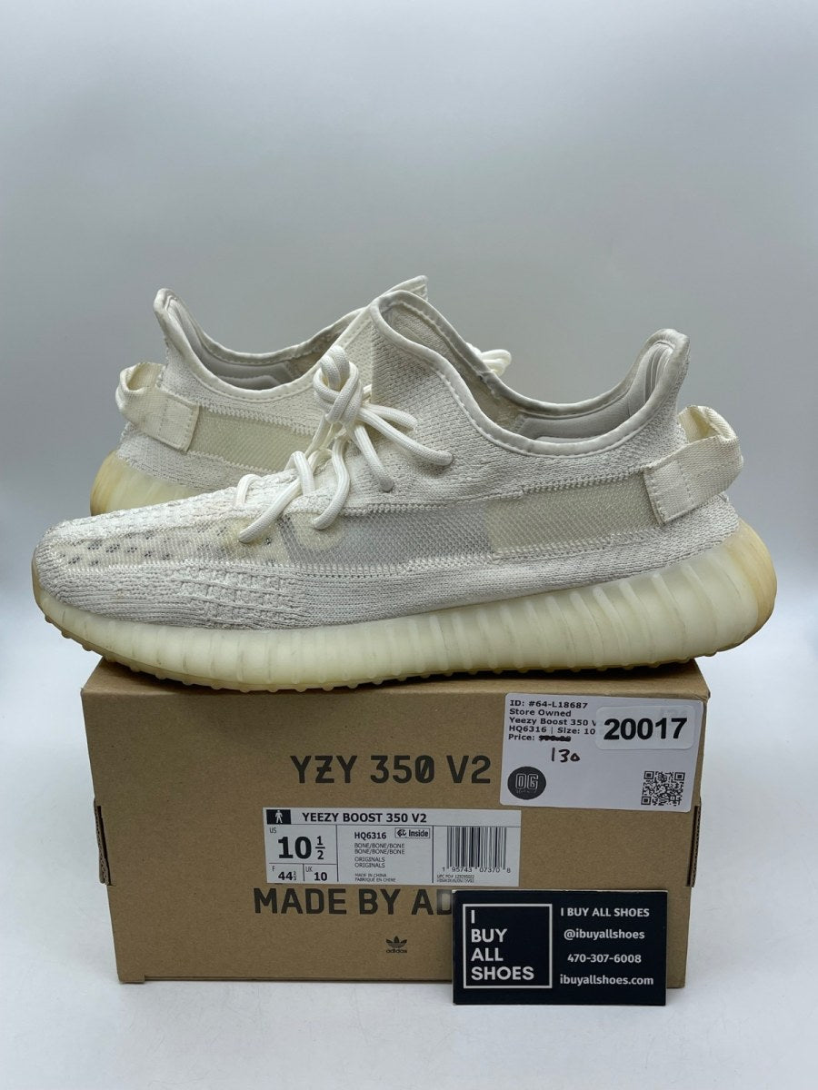 adidas Yeezy Boost 350 V2 Bone 10.5 (Moderately Worn Pre-Owned) - Image 1