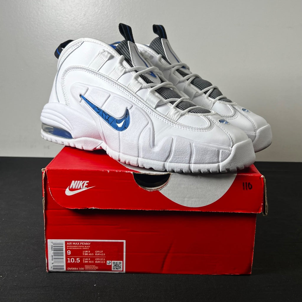 Nike Air Max Penny 1 Home (2022) 9 (Lightly Worn Pre-Owned)NikeWhite/Varsity Royal-Black - Image 1