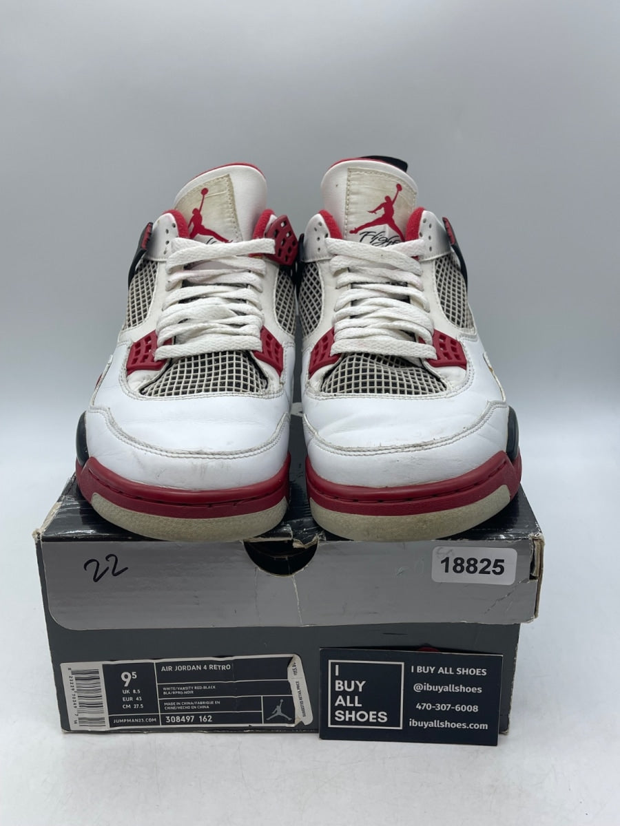 Jordan 4 Retro Fire Red Mars Blackmon 9.5 (Heavily Worn Pre-Owned) - Image 2