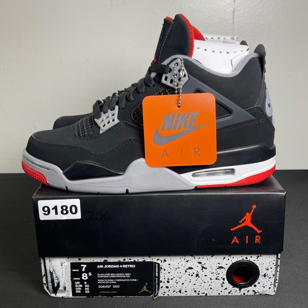 Jordan 4 Retro Bred (2019) (Size 7) - aux