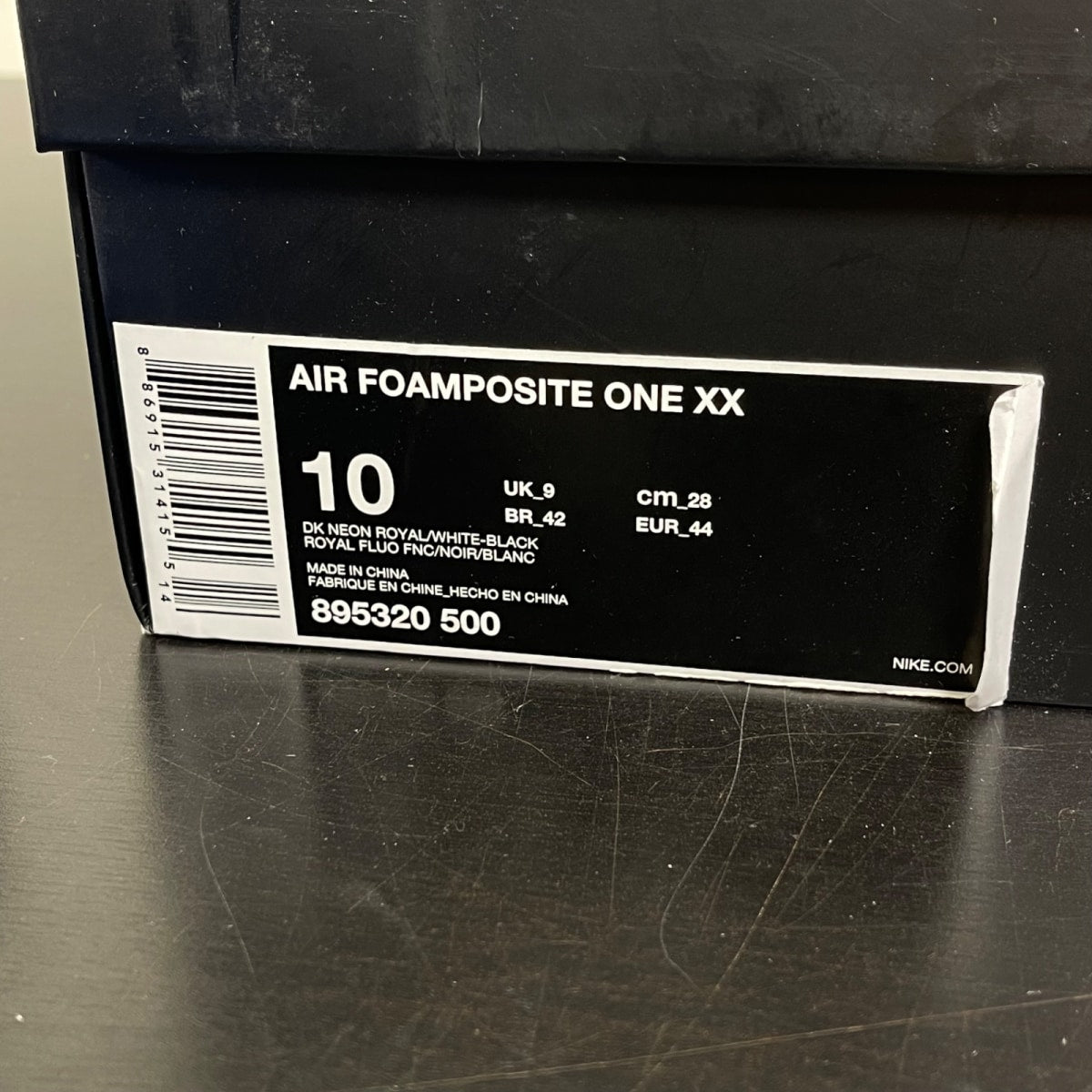 Nike Air Foamposite One Royal Blue XX 20th Anniversary (2017) 10 (Moderately Worn Pre-Owned)NikeDark Neon Royal/Black-White - Image 7