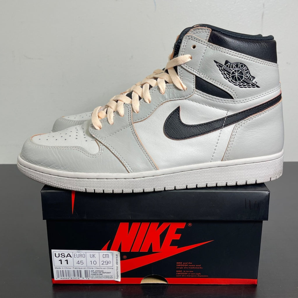 Jordan 1 Retro High OG Defiant SB NYC to Paris 11 (Moderately Worn Pre-Owned)JordanLight Bone/Black-Crimson Tint-Hyper Pink - Image 3