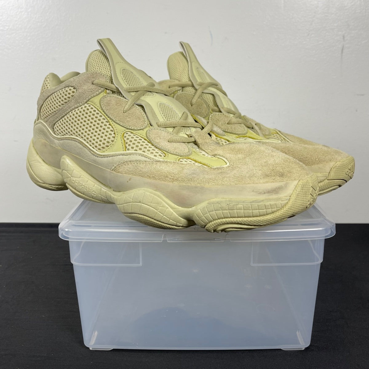 adidas Yeezy 500 Super Moon Yellow 14 (Moderately Worn Pre-Owned)adidasSuper Moon Yellow/Super Moon Yellow/Super Moon Yellow - Image 1