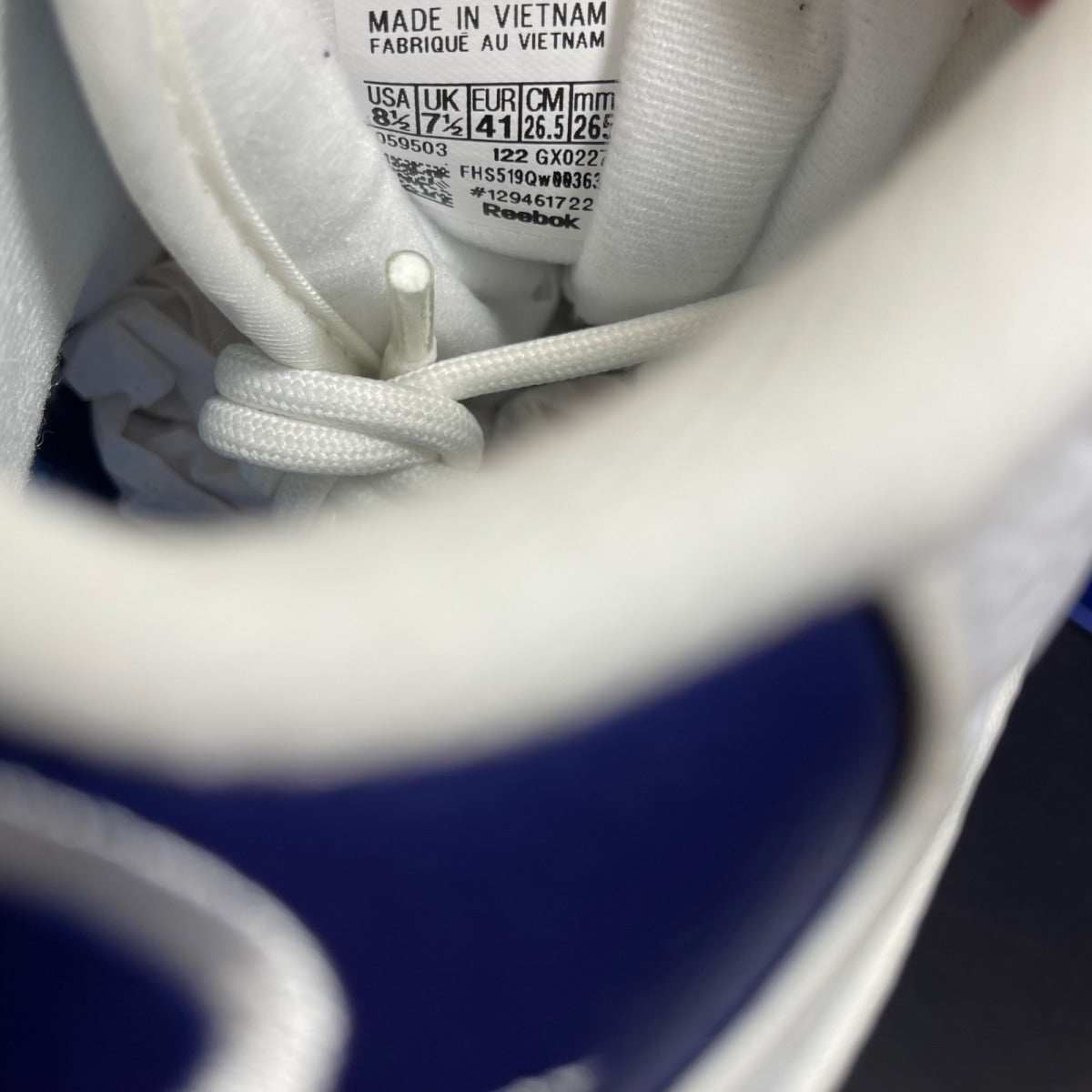 Reebok Question Mid 'Blue Toe' 2022 8.5 (Moderately Worn Pre-Owned)Reebok - Image 6