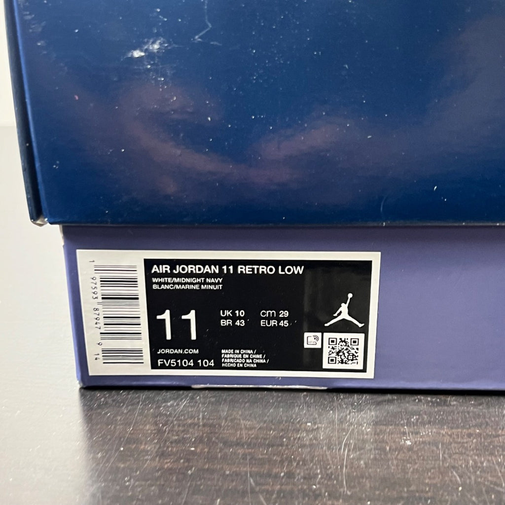 Jordan 11 Retro Low Diffused Blue 11 (Lightly Worn Pre-Owned)JordanWhite/Midnight Navy/Diffused Blue/Football Grey - Image 5