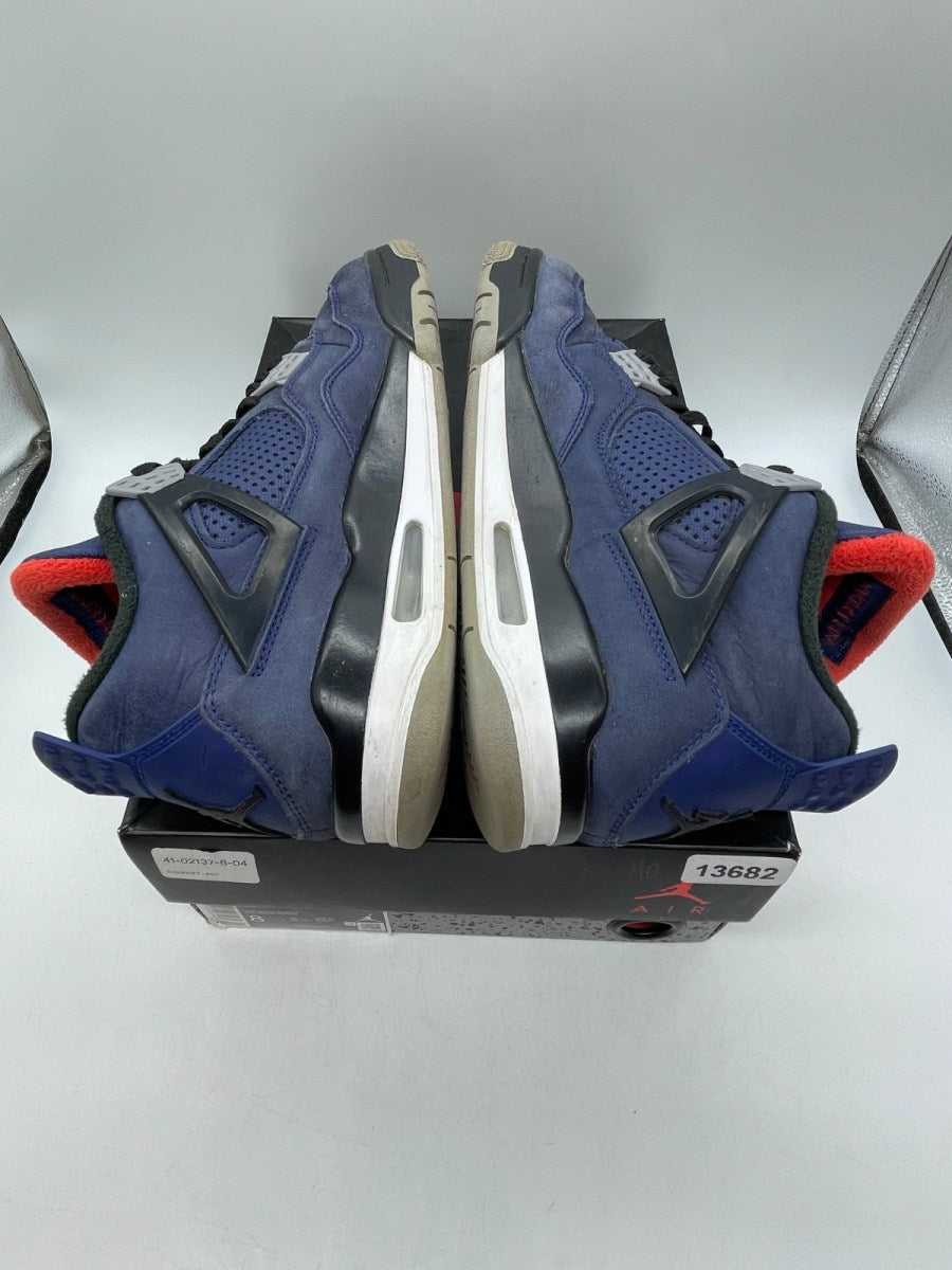 Jordan 4 Retro Winterized Loyal Blue 8 (Moderately Worn Pre-Owned)JordanLoyal Blue/White-Habanero Red-Black - Image 6