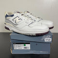 New Balance 550 White Natural Indigo Burgundy 14 (Moderately Worn Pre-Owned)New Balance - Image 1