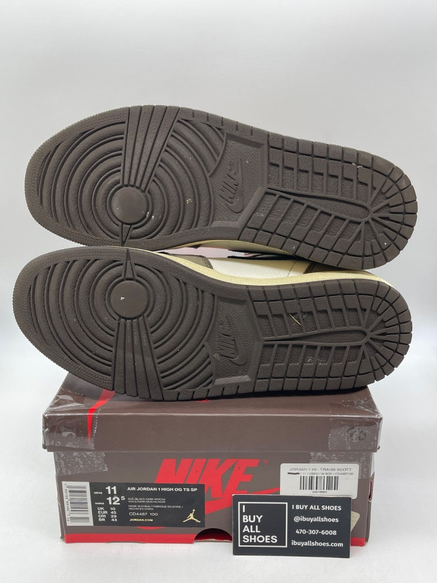 Jordan 1 Retro High OG SP Travis Scott Mocha 11 (Moderately Worn Pre-Owned) - Image 7