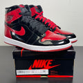 Jordan 1 Retro High OG Patent Bred 12 (Moderately Worn Pre-Owned)JordanBlack/White-Varsity Red - Image 1
