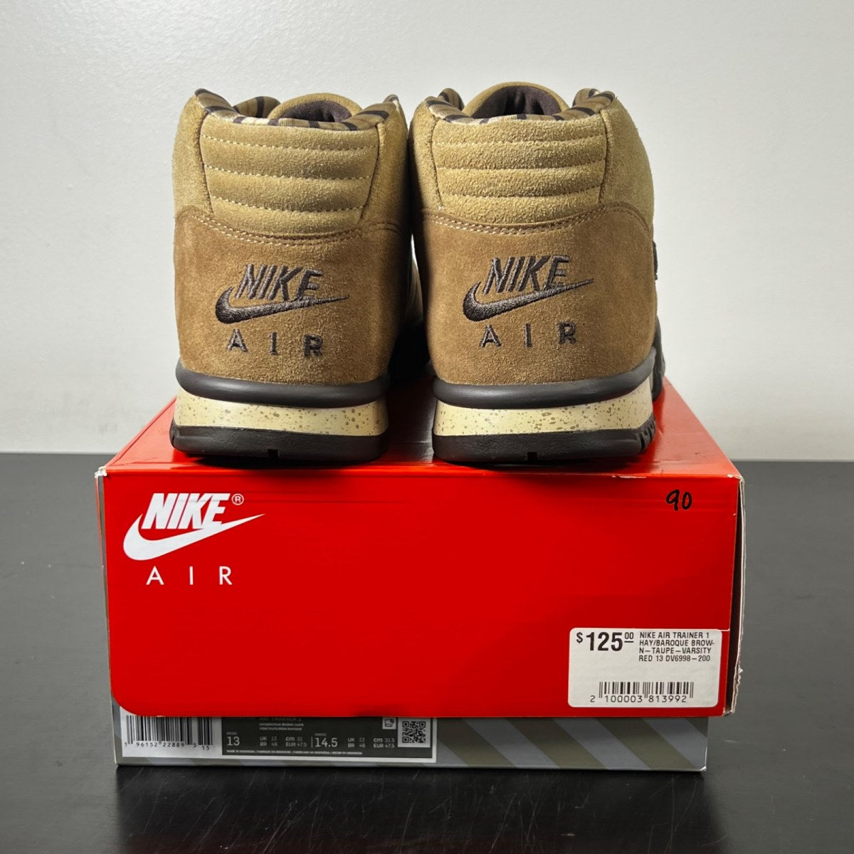 Nike Air Trainer 1 Shima Shima Pack Baroque Brown 13 (Lightly Worn Pre-Owned)NikeHay/Baroque Brown-Taupe-Varsity Red - Image 5