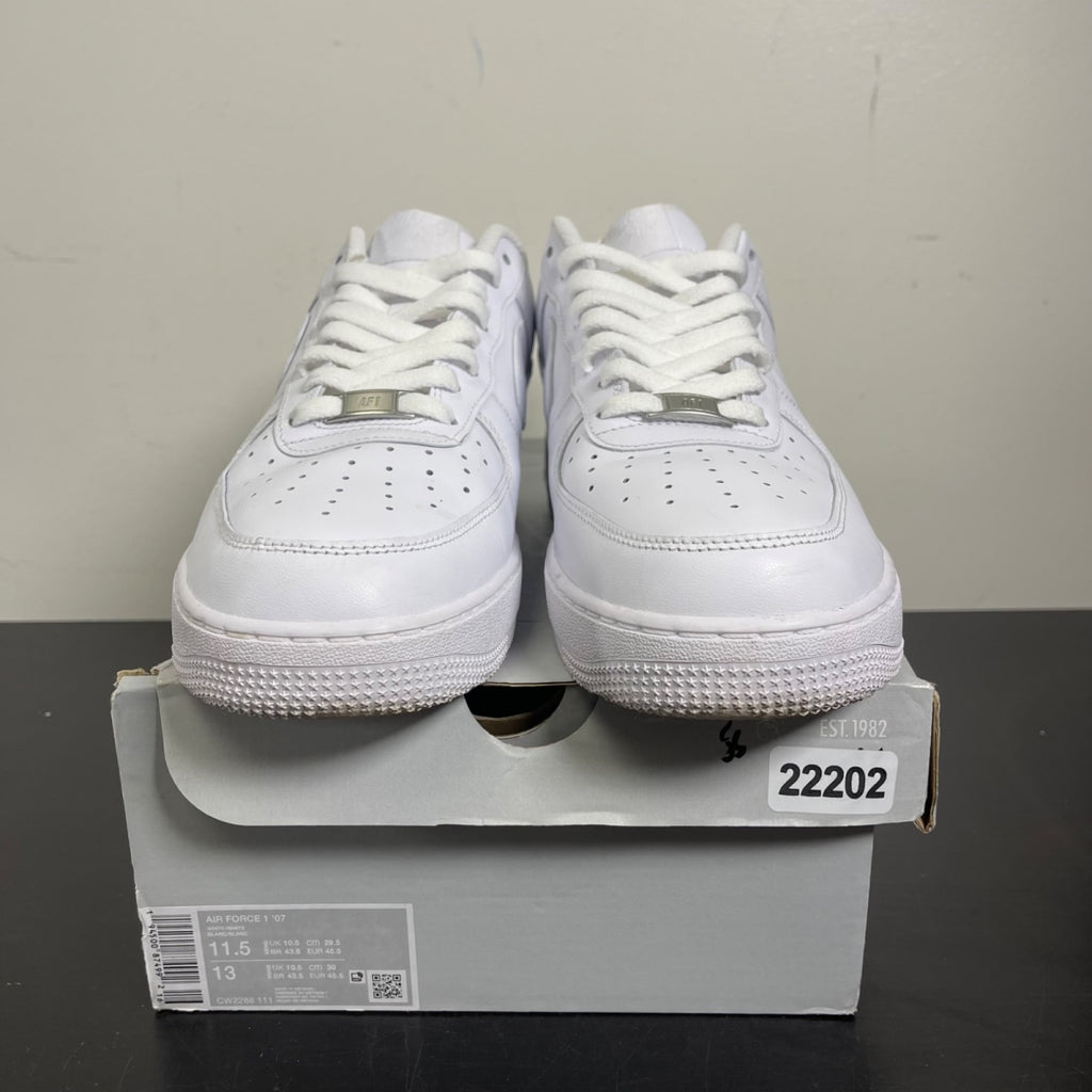 Nike Air Force 1 Low '07 White 11.5 (Moderately Worn Pre-Owned)NikeWhite/White - Image 2