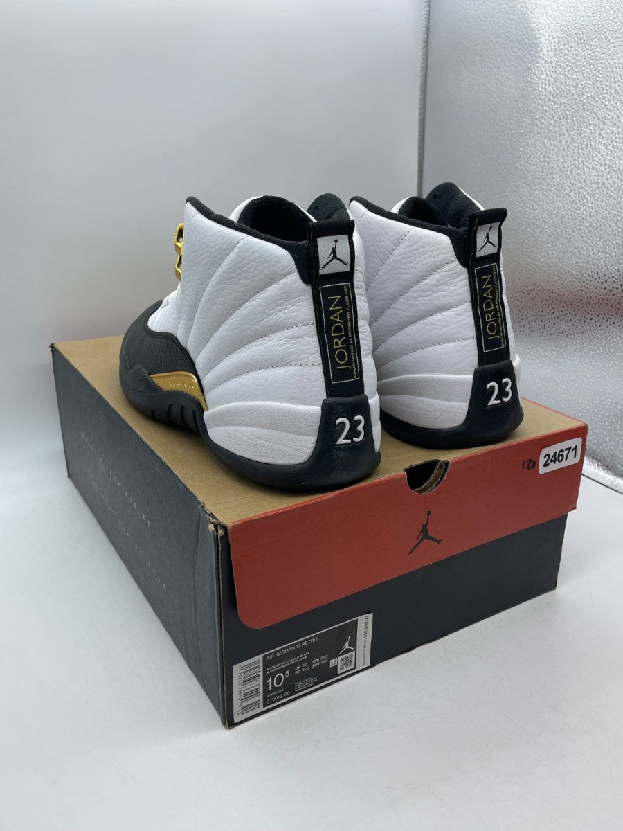 Jordan 12 Retro Royalty Taxi 10.5 (Moderately Worn Pre-Owned)JordanWhite/Black-Metallic Gold - Image 4