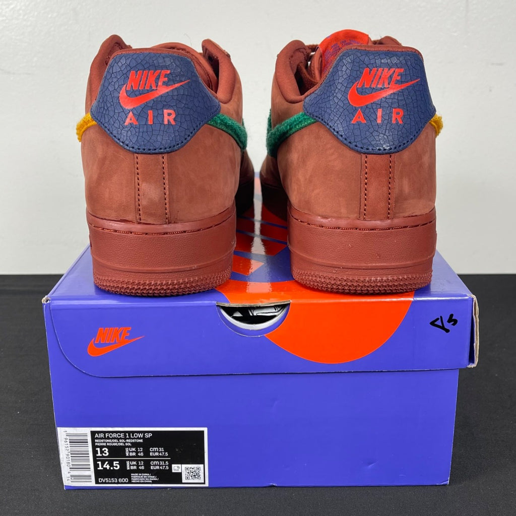 Nike Air Force 1 Low La Familia 13 (Moderately Worn Pre-Owned)NikeRedstone/Del Sol/Redstone - Image 4