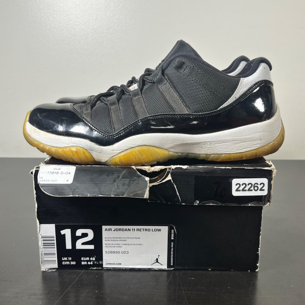 Jordan 11 Retro Low Infrared 12 (Heavily Worn Pre-Owned)JordanBlack/Infrared 23-Pure Platinum - Image 3