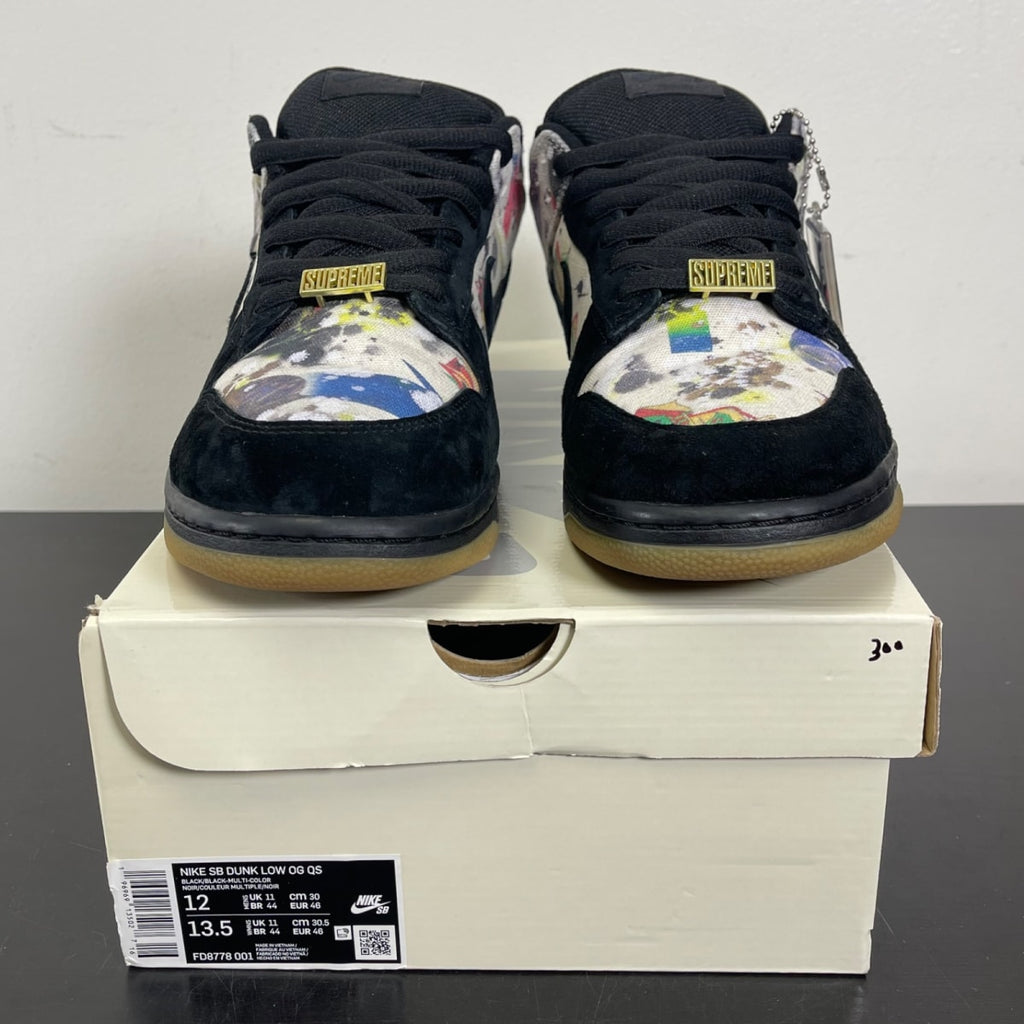 Nike SB Dunk Low Supreme Rammellzee 12 (Moderately Worn Pre-Owned)NikeBlack/Black-Multi-Color - Image 2
