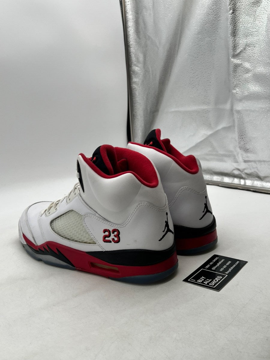 Jordan 5 Retro Fire Red Black Tongue (2013) 13 (Lightly Worn Pre-Owned) - Image 4