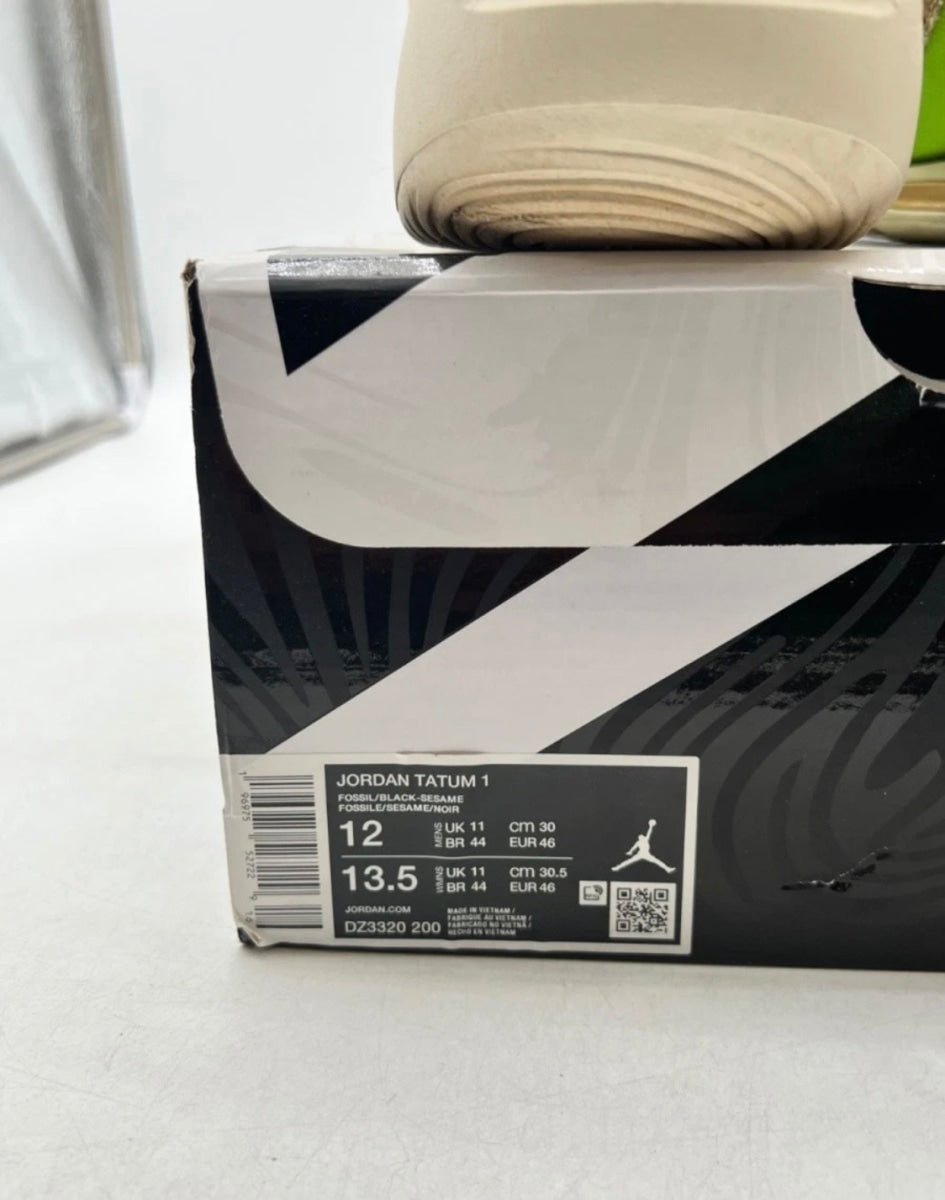 Jordan Tatum 1 Tunnel Walk 12 (Lightly Worn Pre-Owned)JordanFossil/Sesame/Electric Green/Black - Image 6