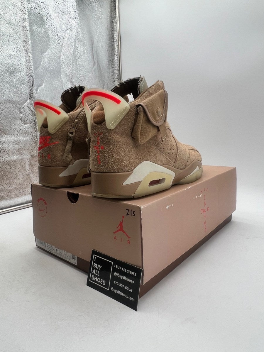 Jordan 6 Retro Travis Scott British Khaki 9.5 (VNDS Pre-Owned) - Image 5