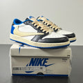 Jordan 1 Retro Low OG SP Fragment x Travis Scott 9 (Lightly Worn Pre-Owned)JordanWhite/Black-Royal-Sail - Image 1